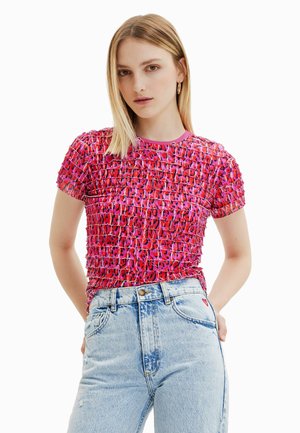 Desigual Azzurro Polyester Women T-Shirt main image 1