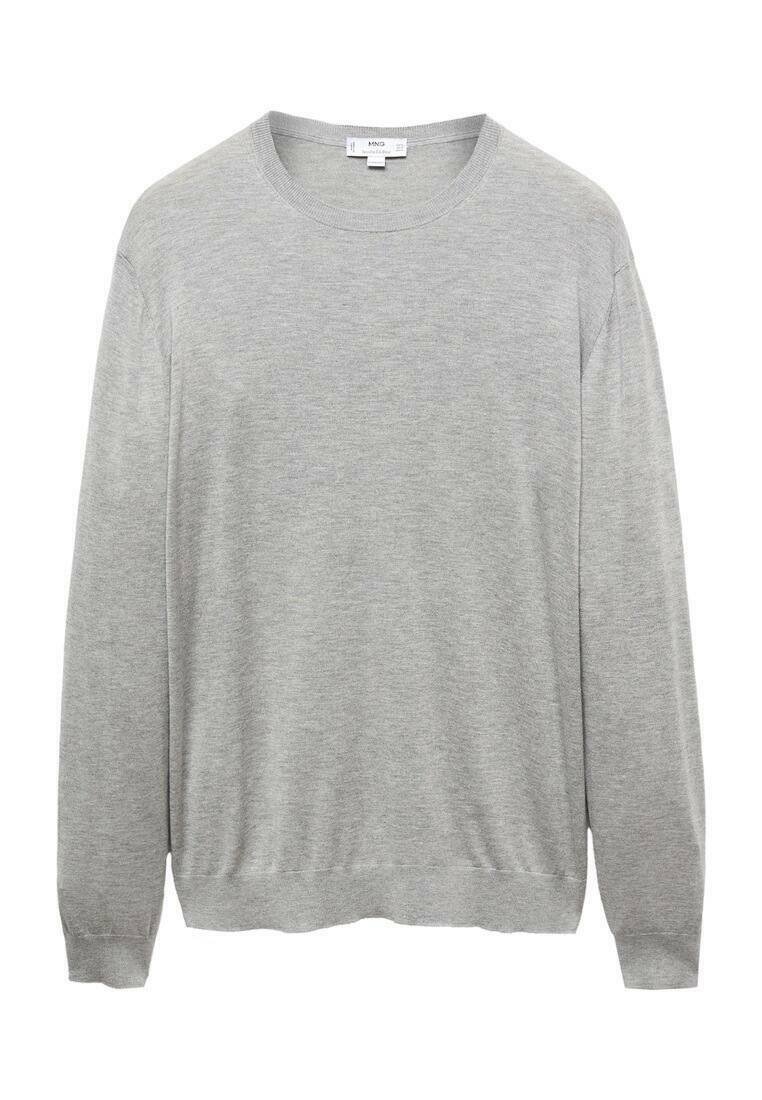 Mango Trui grijs gemêleerd Mango Trui grijs gemêleerd