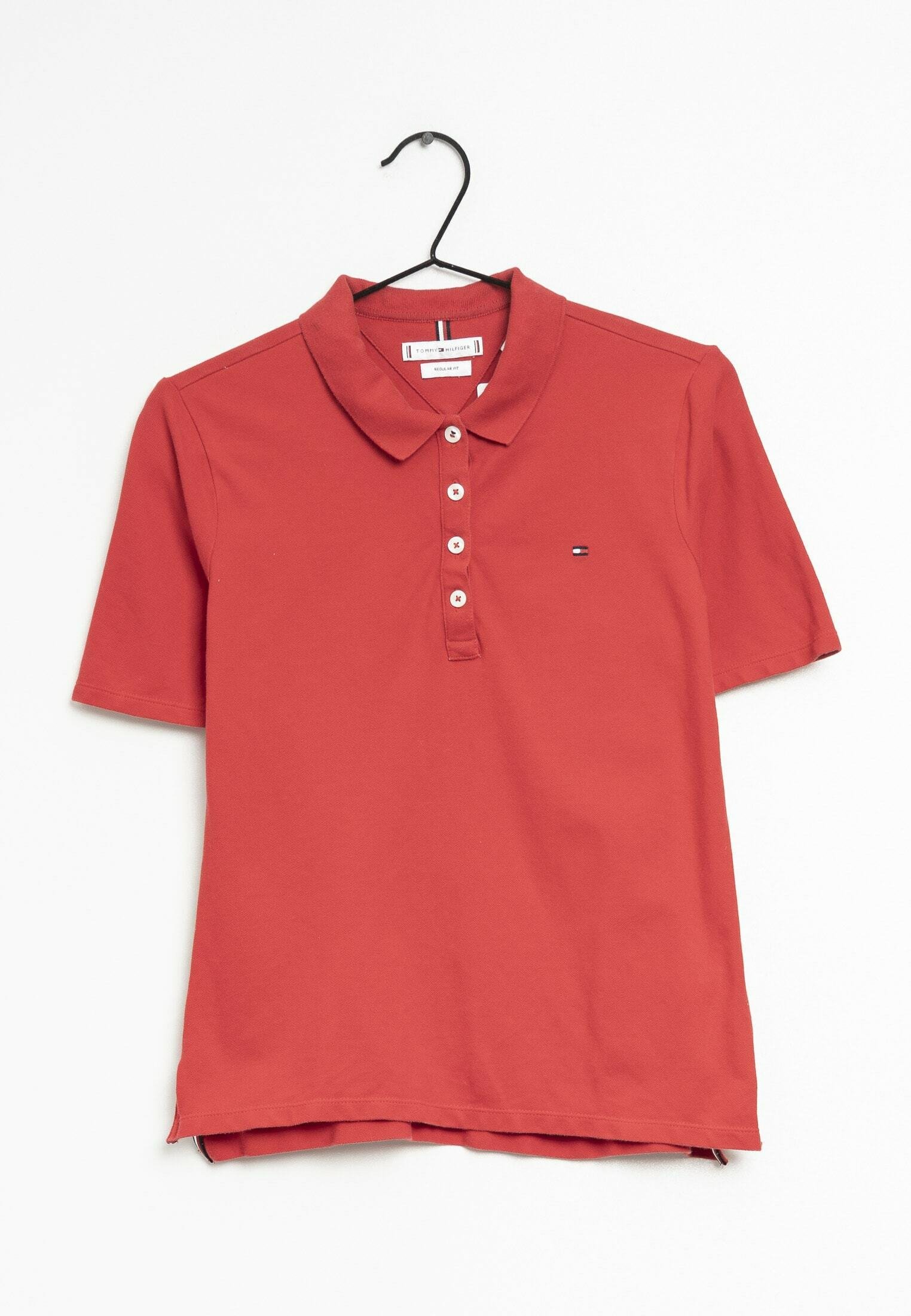 Red tommy hilfiger polo shirt Clearance