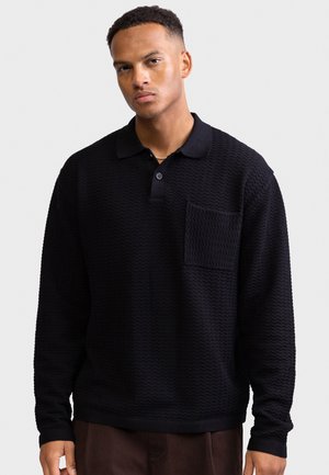 Redefined Rebel GUSTAVO BOXY FIT - Langarmshirt - black