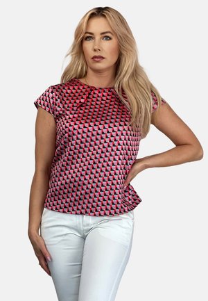 Bluse - pink with print