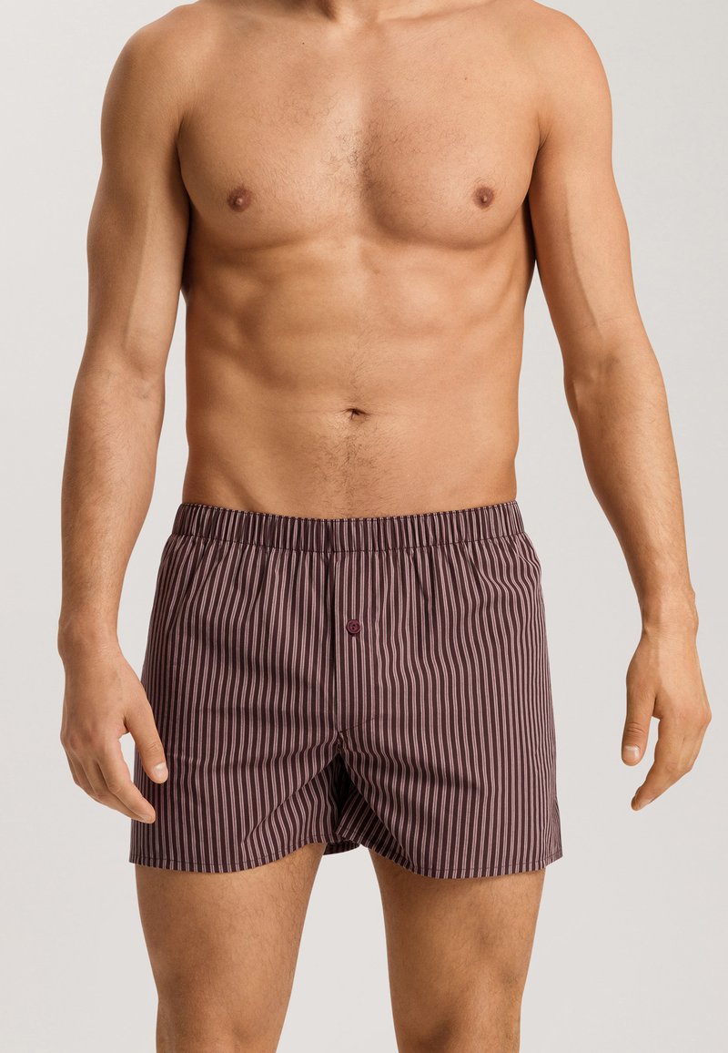 Hanro FANCY - Boxer - dark wine stripe