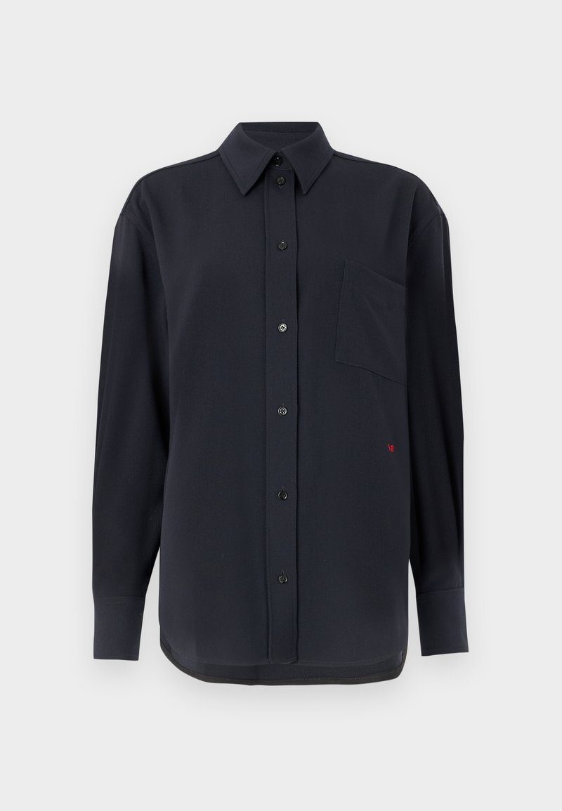 Victoria Beckham Overhemdblouse donkerblauw Victoria Beckham Overhemdblouse donkerblauw