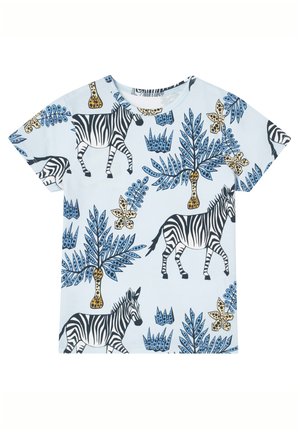 The Striped Cat JUNO SS ZEBRA AOP - T-shirt print - chambrey blue
