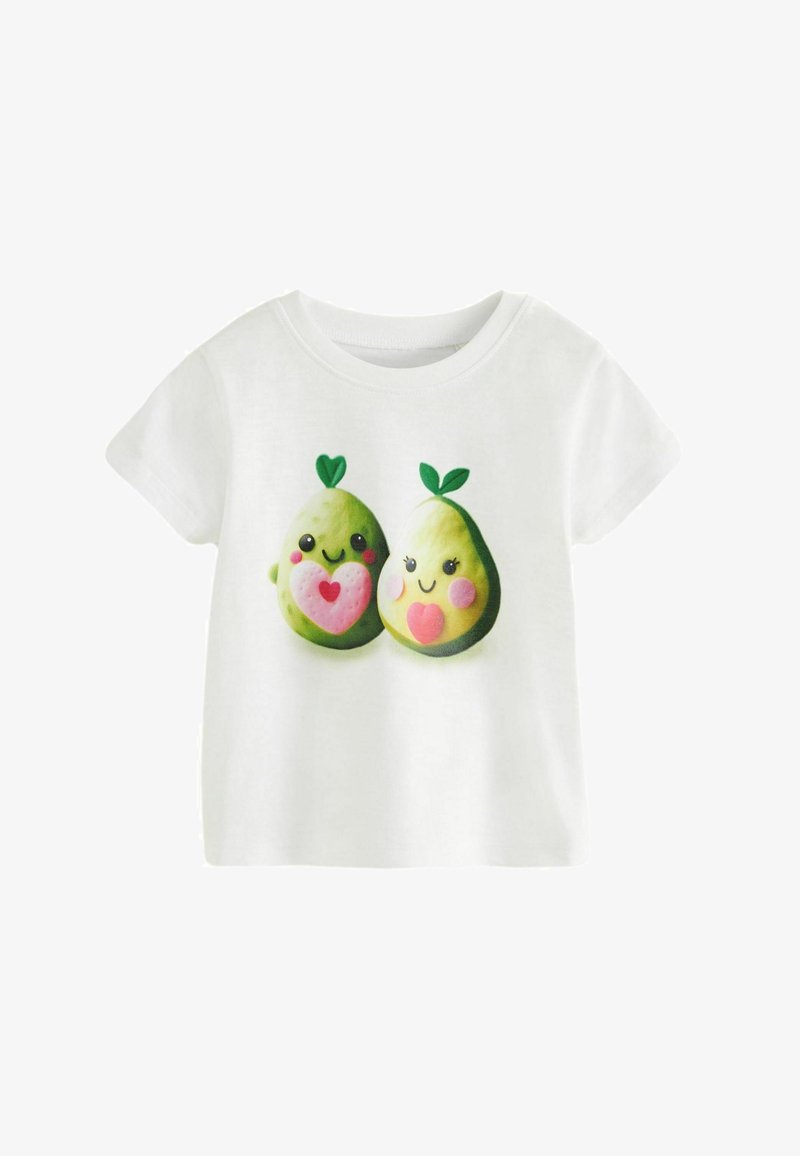 Next SHORT SLEEVE REGULAR FIT - T-Shirt print - white avocado character