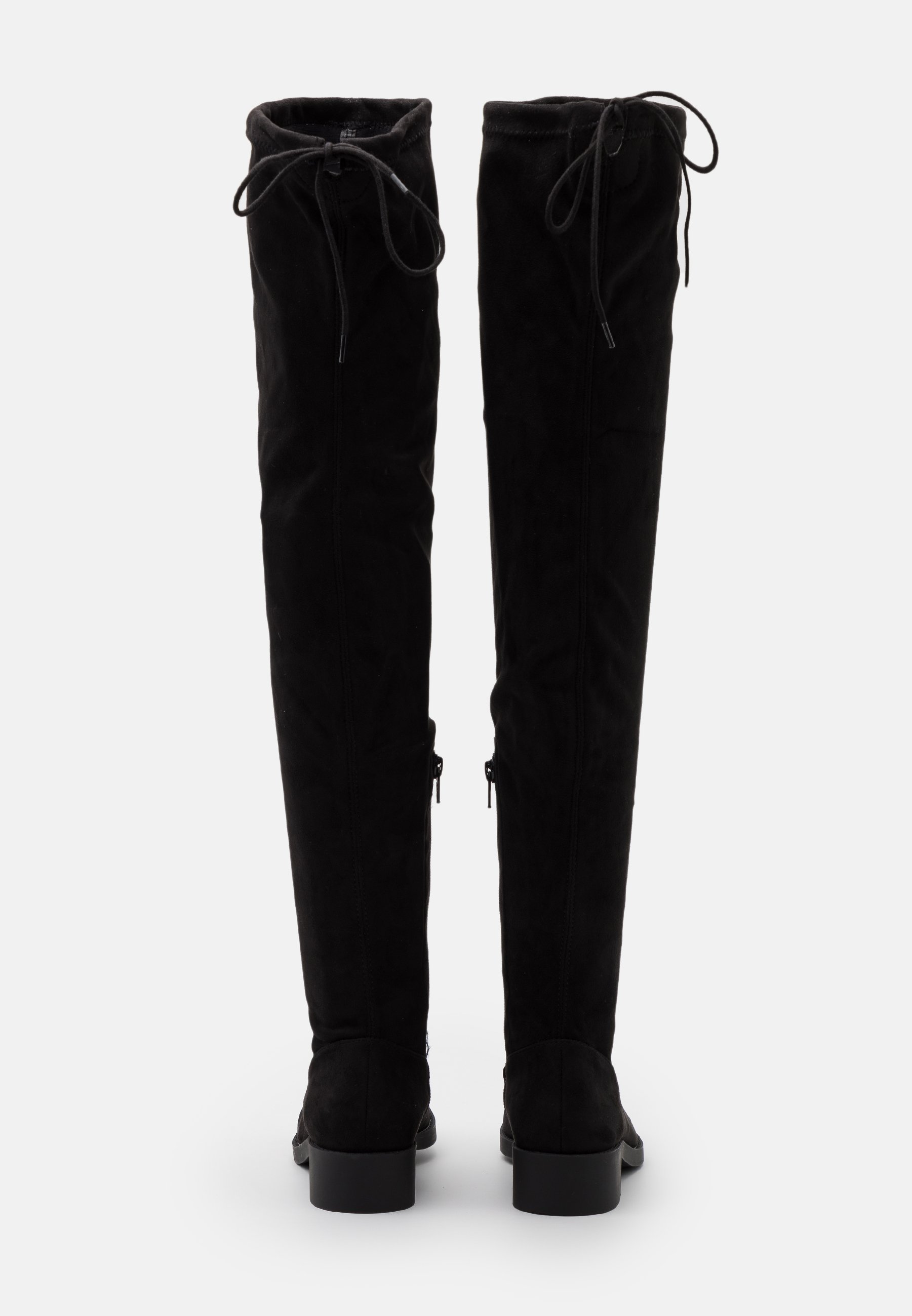 OLIVIA HIGH LEG FLAT Overknee laarzen black OLIVIA HIGH LEG FLAT Overknee laarzen black