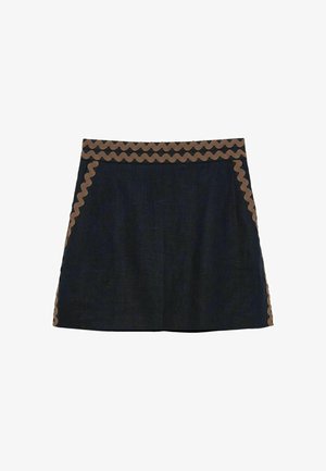 Reiss, A-lijn rok - navy brown