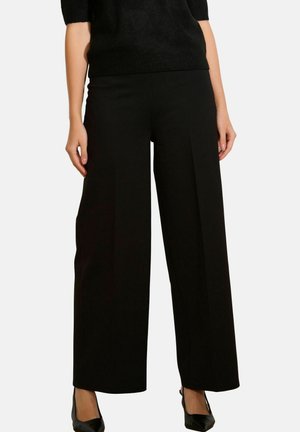 WIDE LEG TAILORED - Hlače - black