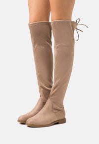 Anna Field Wide Fit Botas acima do joelho - beige