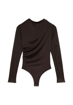 Terranova, T-SHIRT TINTA UNITA - Maglietta a manica lunga - cacao