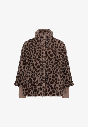 Betty Barclay, BETTY BARCLAY MIT STEHKRAGEN PLÜSCHJACKE - Fleecejas - taupe braun