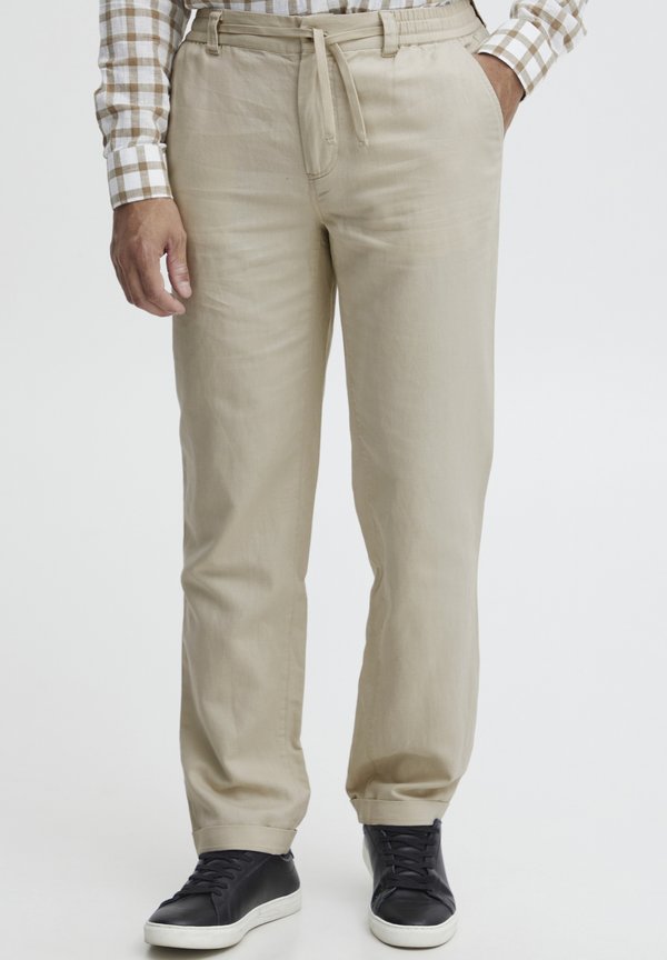 CFPANDRUP LINEN MIX - Trousers - light sand
