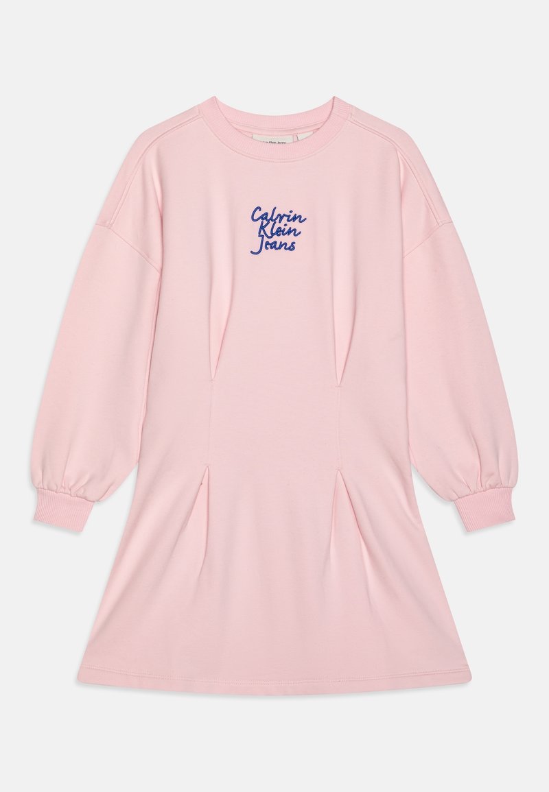 Calvin Klein Jeans LOGO TUCK DRESS - Denní šaty - chalk pink