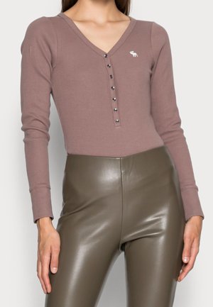 Langærmet T-shirt - beige