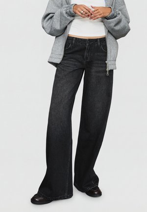 Bershka WIDE-LEG -  - Széles szárú - black