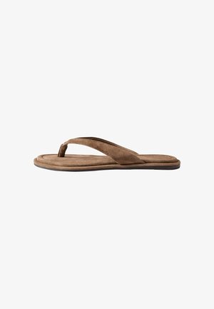 THE SET, REGULAR FIT - TOE THONG FLAT SANDALS . - Varvassandaalit - tan brown