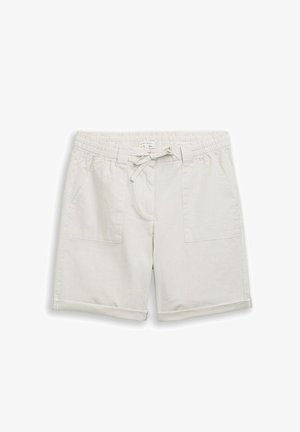 TOM TAILOR, TOM TAILOR HOSEN & CHINO CHINO BERMUDA SHORTS MIT KORDELZUG - Shorts - delicate olive white stripe