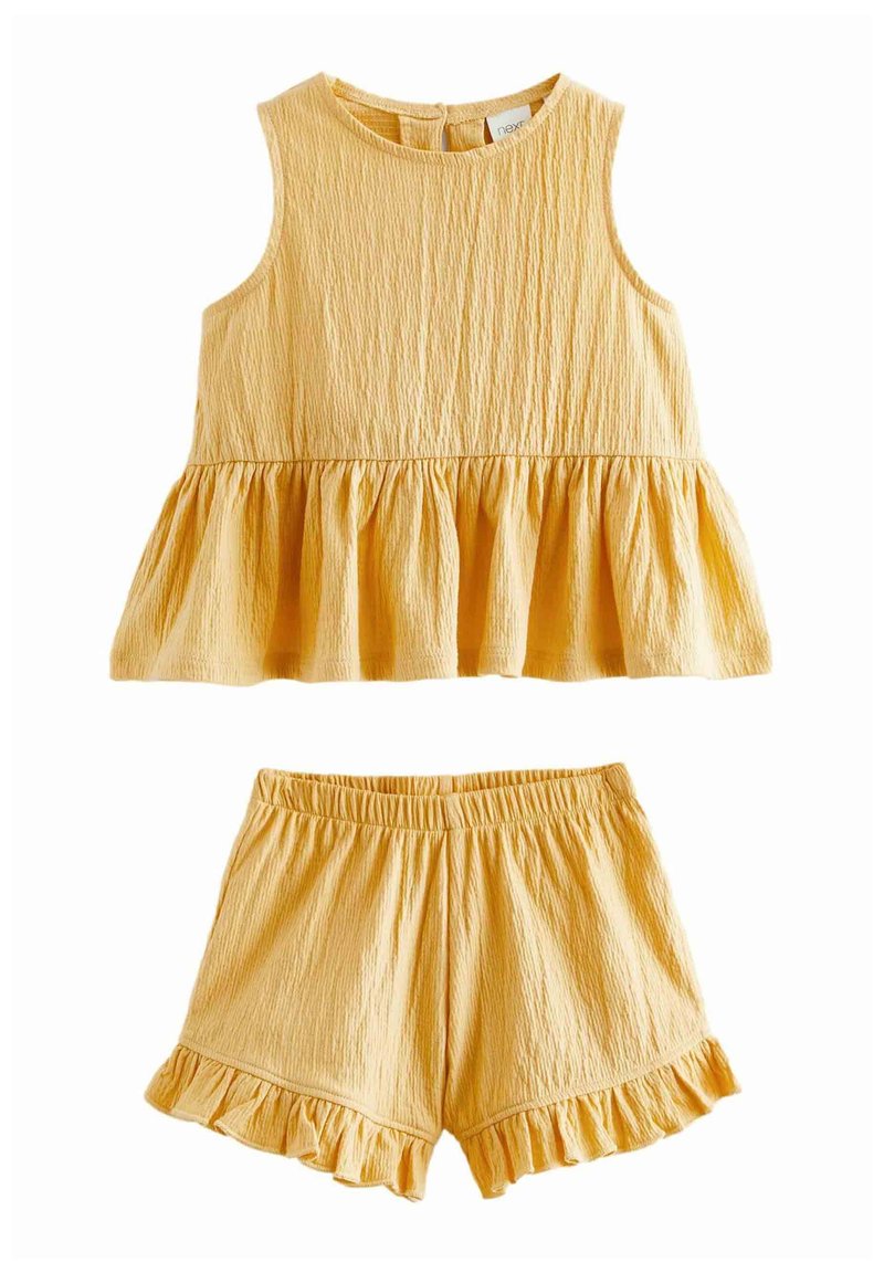 Next - TEXTURED SLEEVELESS PEPLUM SET REGULAR FIT - Shorts - yellow, Vergroten