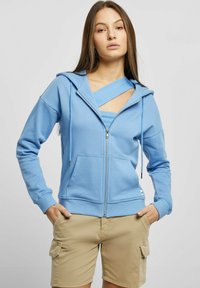Urban Classics Majica s kapuljačom i patentnim zatvaračem - horizonblue