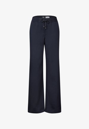 Cecil, LOOSE FIT HIGH WAIST WIDE LEG PANTS - Pantalon de survêtement - urban dark blue
