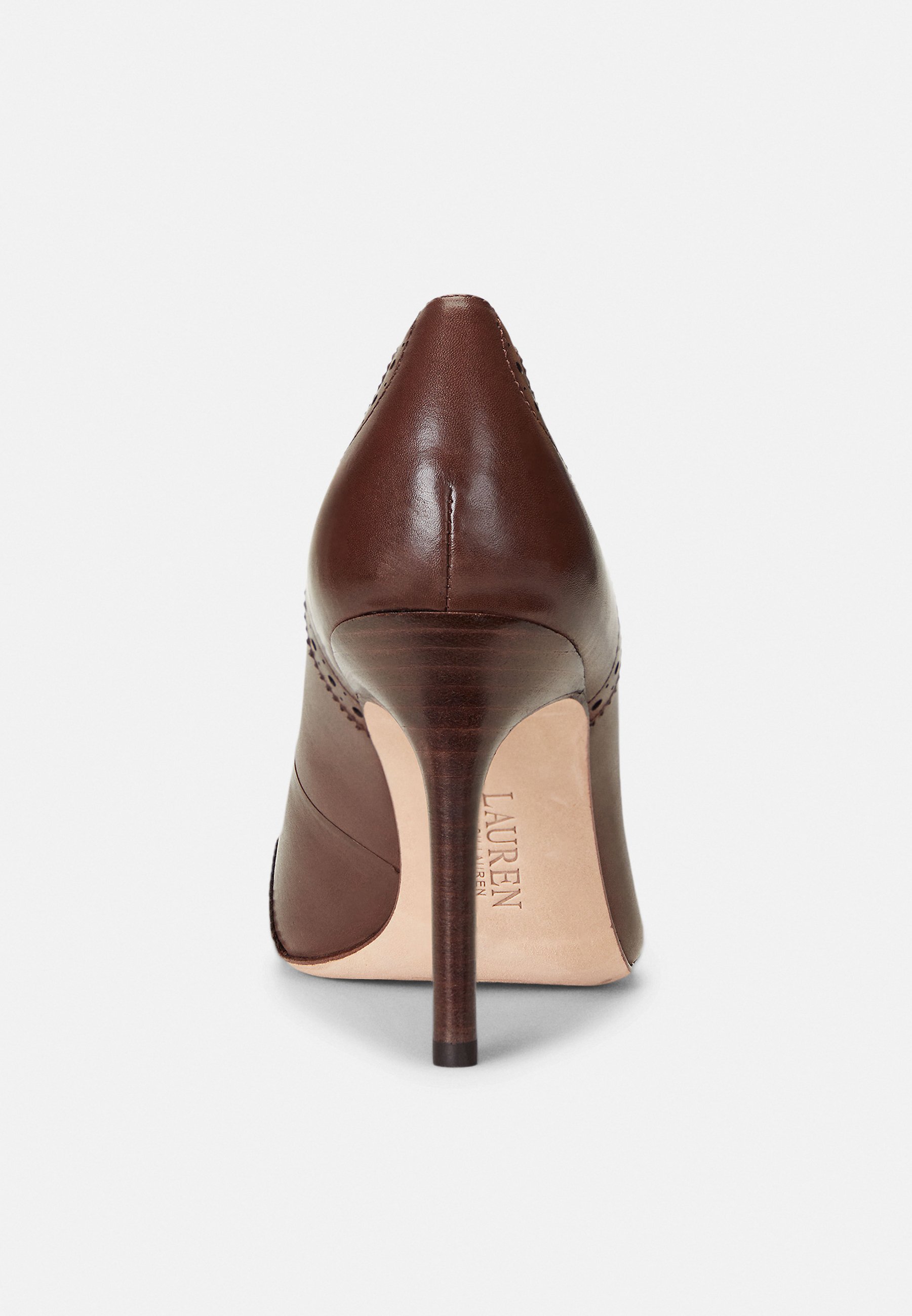 Lauren Ralph Lauren LYNDEN BURNISHED LEATHER PUMP - Classic heels - dark  mahogany/dark brown - Zalando