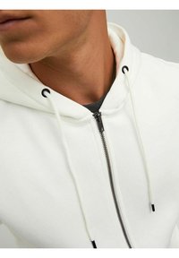 Jack & Jones JJESTAR BASIC HOOD - Sudadera con cremallera - cloud dancer