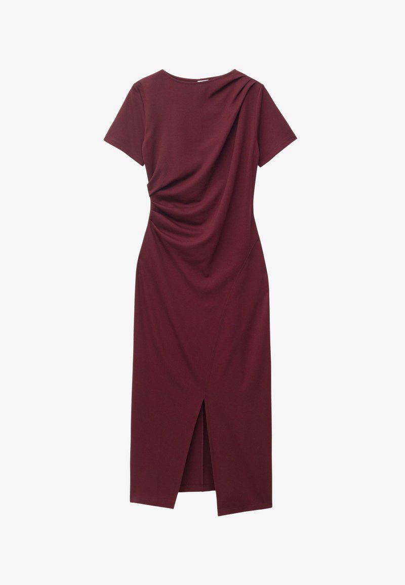& OTHER STORIES DRAPED SHORT-SLEEVE MIDI - Jersey dress - dark red - Zalando & OTHER STORIES DRAPED SHORT-SLEEVE MIDI - Jersey dress - dark red - Zalando