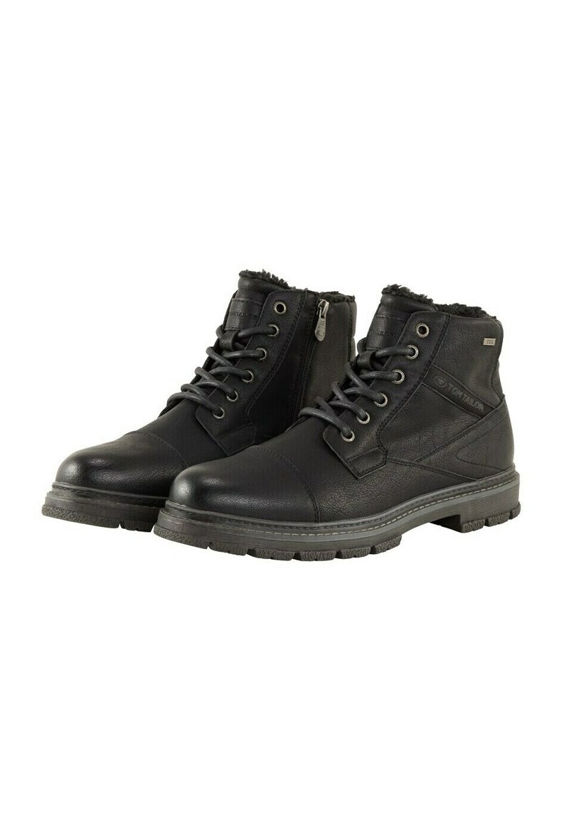 TOM TAILOR LICENCE  - Stivaletti stringati - black
