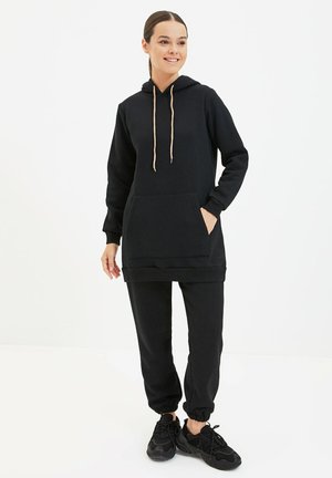 Trendyol Uomo Motto Manica Lunga Felpe Taglie Forti Maglia di Tuta, Grigio, XS Große Größen