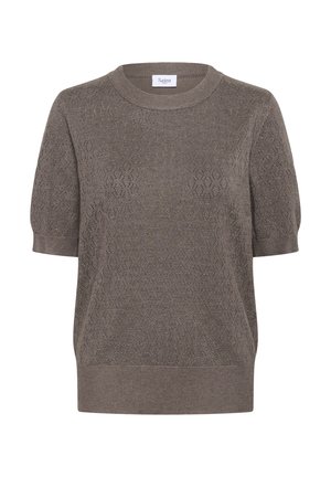 Saint Tropez MILA POINTELLE SS  - T-Shirt basic - mink melange