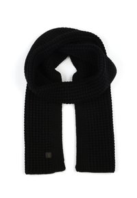 WAFFLE STITCH - Scarf - black