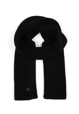 WAFFLE STITCH - Schal - black