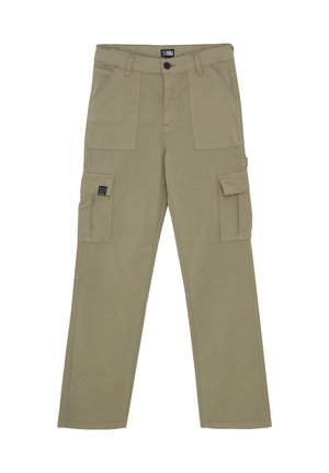 WIDE STRAIGHT - Cargo trousers - timber wolf