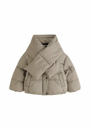 Next, SHOWER RESISTANT PADDED COAT WITH REMOVABLE SCARF - Chaqueta de invierno - neutral check