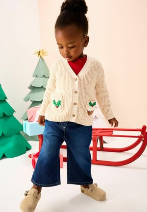 Next, REGULAR FIT - HOLLY JOLLY CHRISTMAS - Gilet - ecru