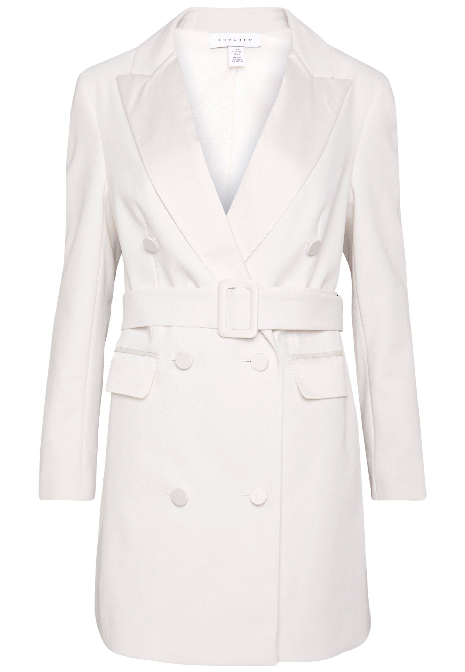 topshop white tuxedo dress
