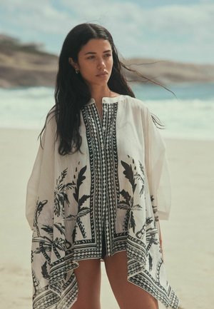 Next, REGULAR FIT - PRINTED OVERHEAD COVER-UP KAFTAN SHIRT  . - Accessorio da spiaggia - monochrome palm