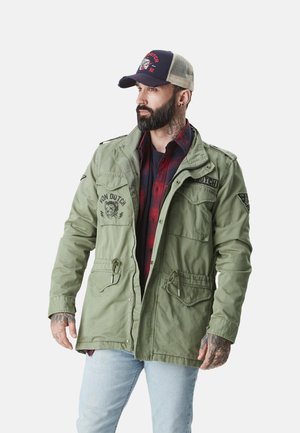 MILITAIRES AVEC BADGES - Parka - kaki/noir