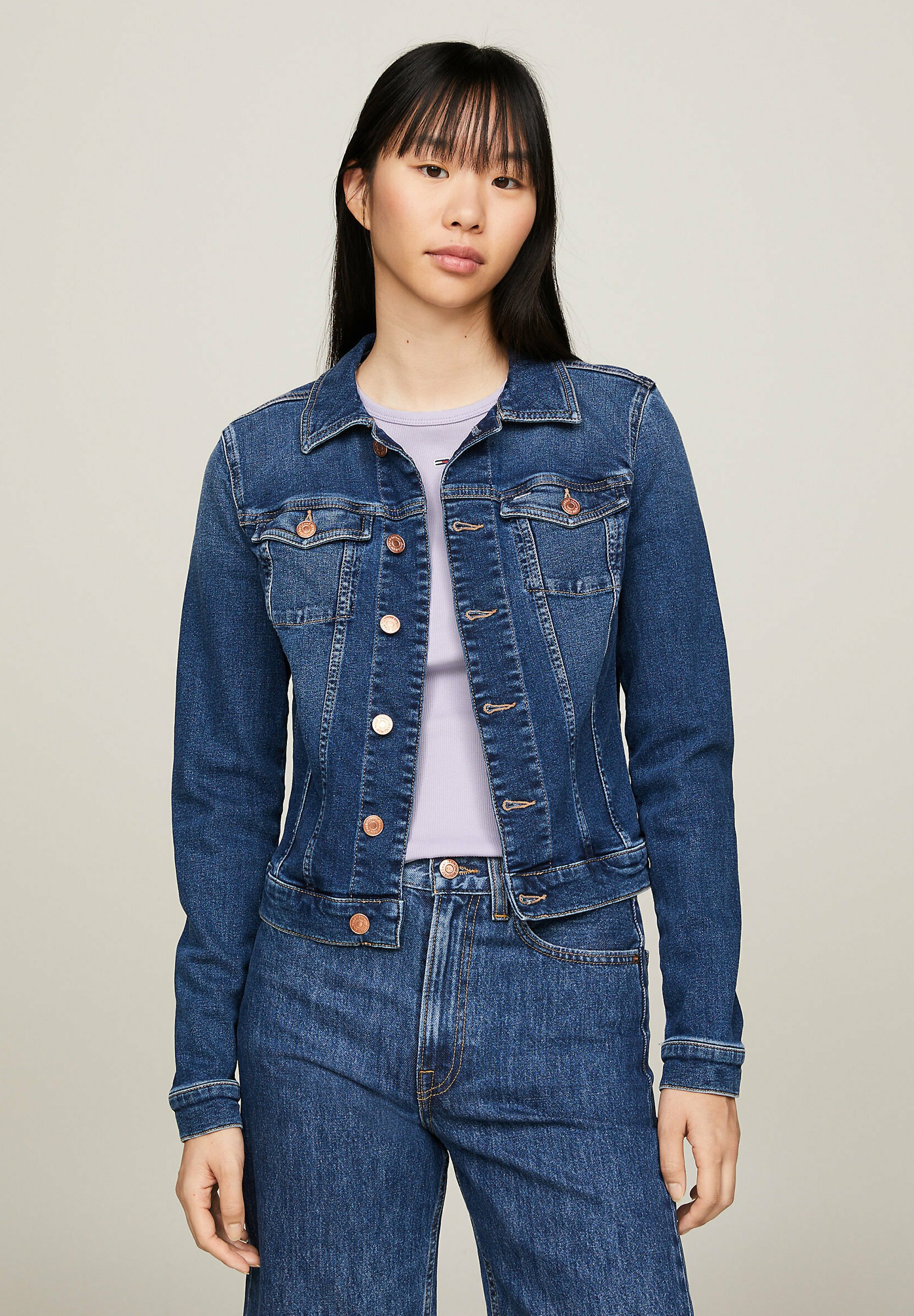 Veste En Jean Bleu Open End Pour Femme - Taille 46, Style Décontracté, Neuve Avec étiquettes
