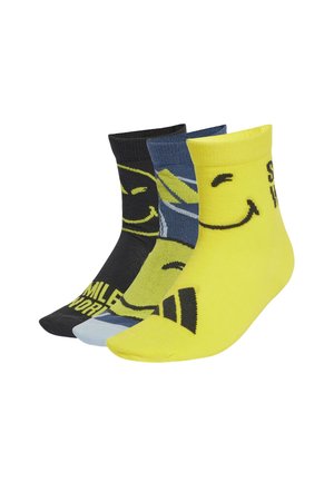 SMILEY WORLD 3 PAIRS - Socks - dark grey/grey/yellow