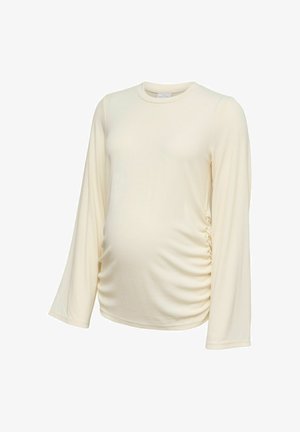 MAMALICIOUS, BLOUSE REGULAR FIT ROUND NECK TOP - Langærmet T-shirt - birch