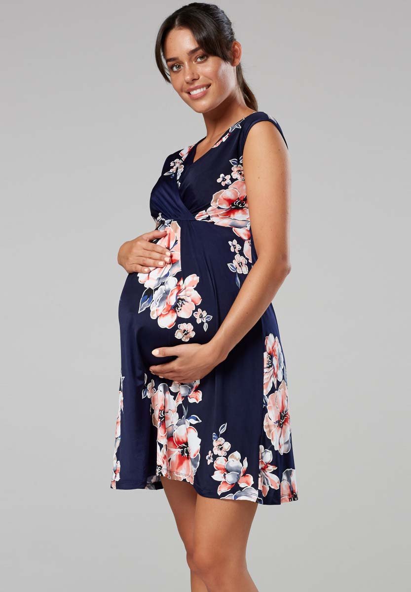 red white and navy dress
