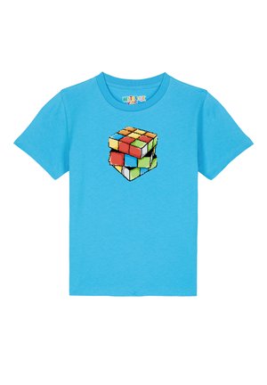 PIXEL ZAUBERWÜRFEL - Print T-shirt - aqua blue