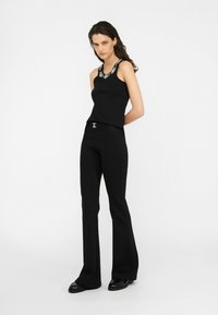 LIU JO WITH BEJEWELLED APPLIQUÉS - Top - black