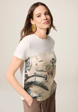Print T-shirt - bianco