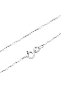 Sterling silver chain necklace featuring a delicate round link design and a round lobster clasp with a "925" stamp for authenticity.