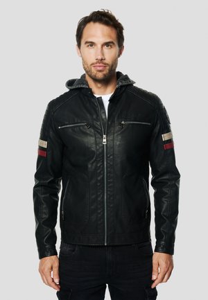 Chaqueta de cuero sintético - black