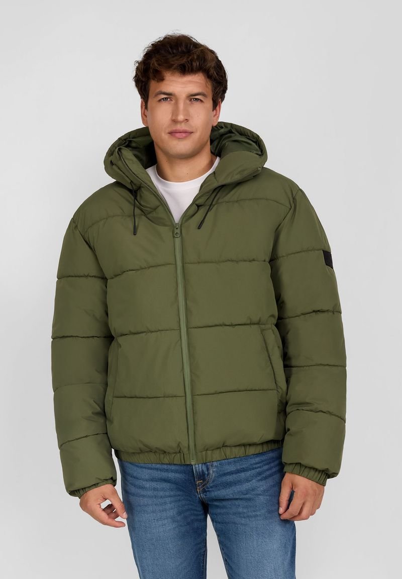RESPECT PADDED WITH HOOD - Talvejope - khaki