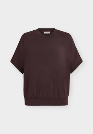 Marc O'Polo, SHORTSLEEVE  - Βασικό μπλουζάκι - black cherry