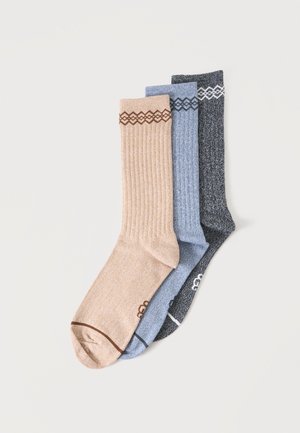 UGG, TASMAN 3 PACK - Чорапи - sand/tahoe blue/black